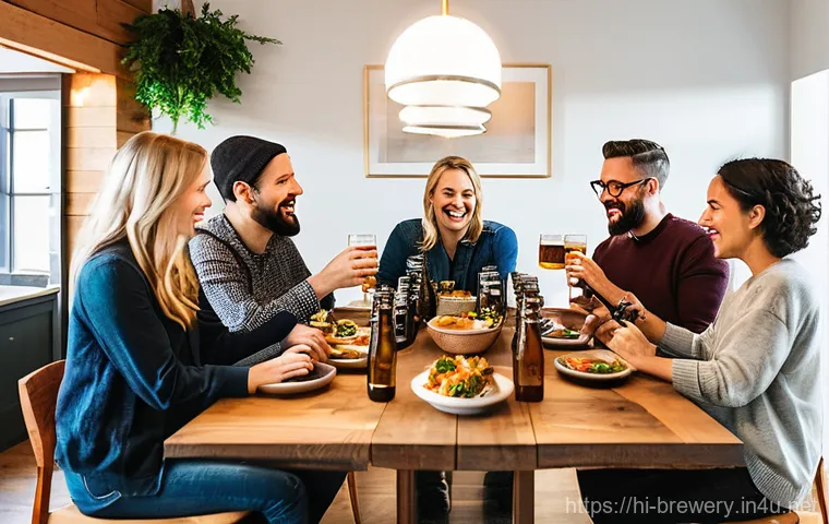 수제맥주와 고급 식문화 - **Chef's Artistic Creation in a Fine Dining Restaurant:**
    A close-up, high-angle shot of a metic...