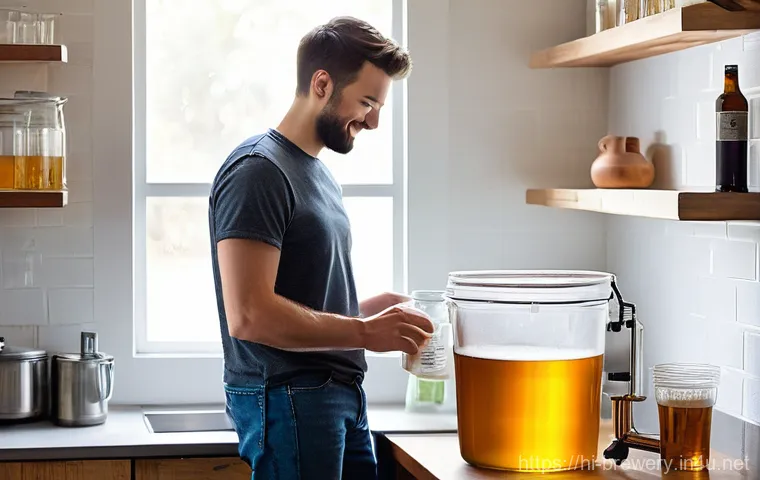 홈브루잉 장비 추천 - **Prompt 1: The Aspiring Homebrewer's First Setup**
"A bright, inviting image of a young adult, ...