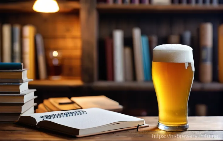 수제맥주 테이스팅 노트 작성법 - **Prompt:** A cozy, well-lit scene featuring an adult person (gender-neutral, perhaps wearing a casu...