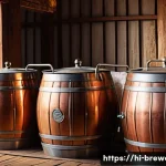Home 22 수제맥주와 물의 중요성 - A detailed close-up of a traditional Indian brewery setup focusing on the role of water in beer brew...